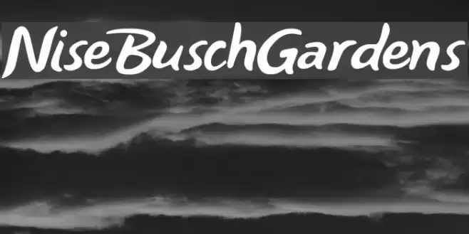 NiseBuschGardens Font examples