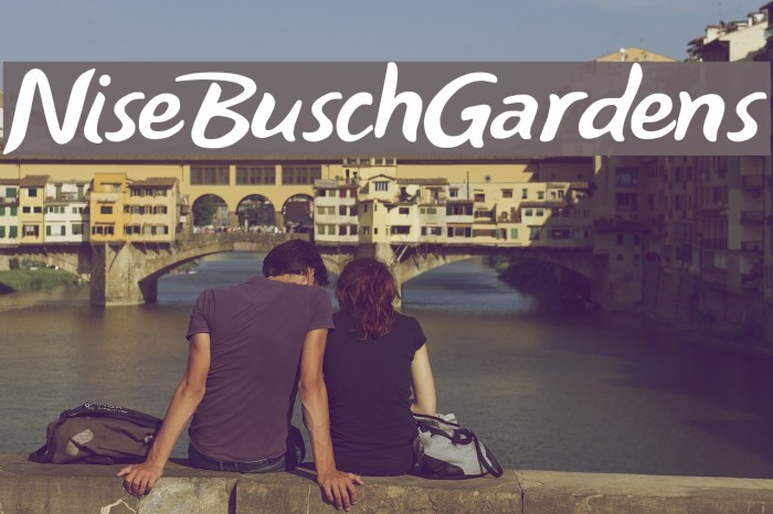 NiseBuschGardens Font examples