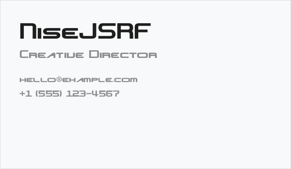 NiseJSRF Business Card