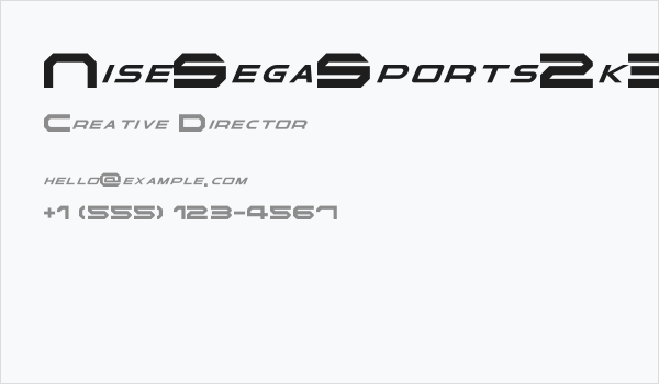 NiseSegaSports2k3 Business Card