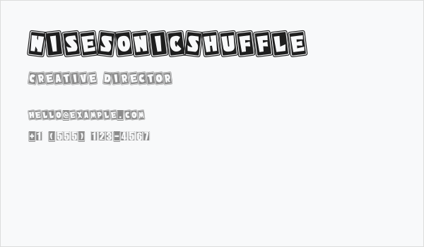 NiseSonicShuffle Business Card