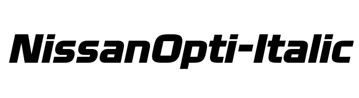 NissanOpti-Italic Font