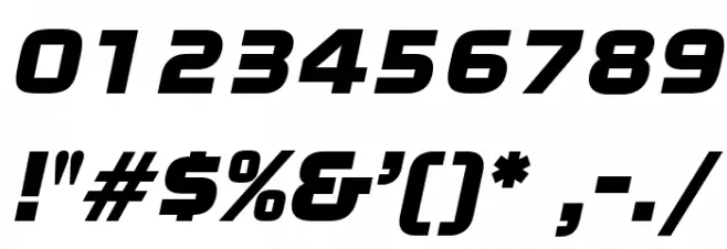 NissanOpti-Italic Font OTHER CHARS