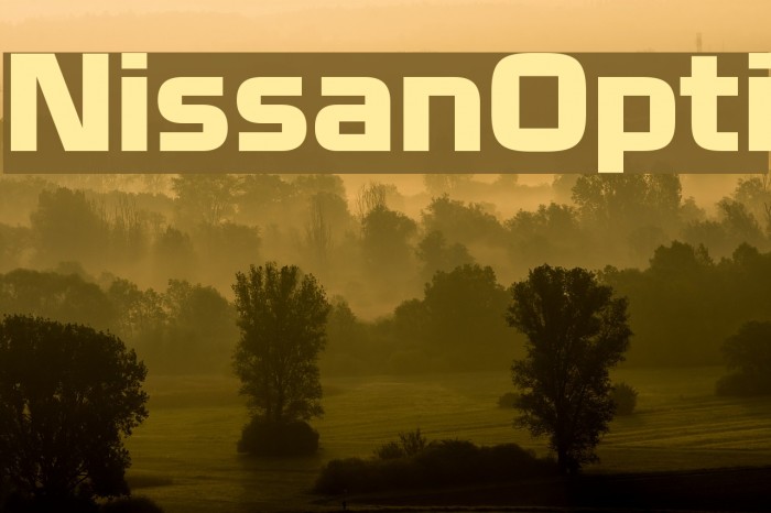 NissanOpti Font examples