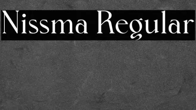 Nissma Regular Font examples
