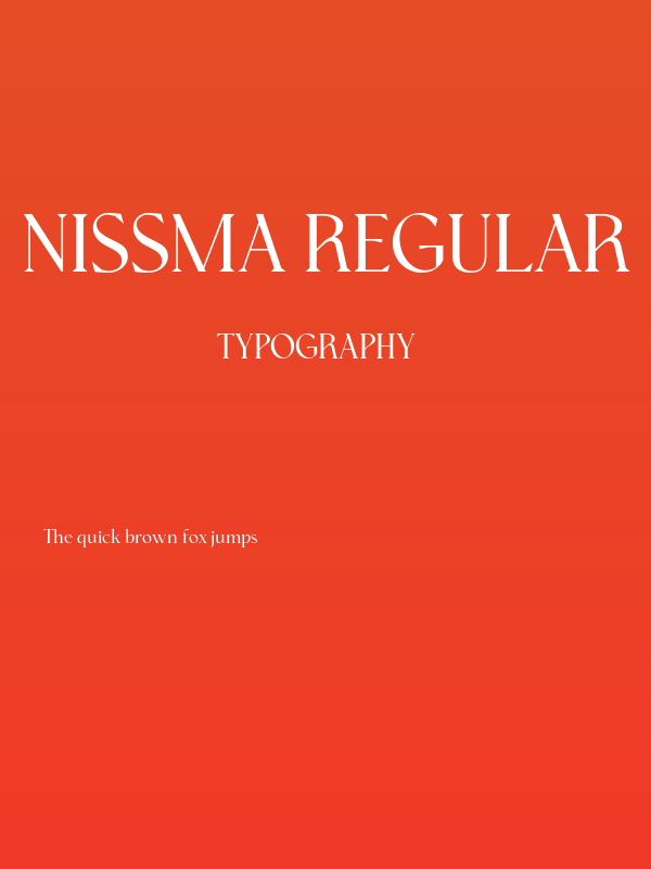 Nissma Regular Poster