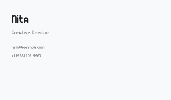 Nita Business Card