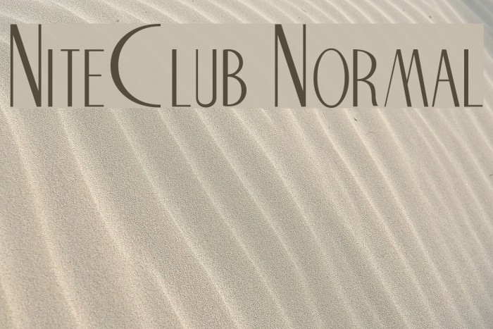NiteClub Normal Font examples