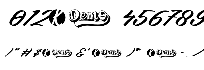 Nitecity Demo Font OTHER CHARS