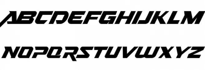 Nitro Chargers Personal Used Font LOWERCASE