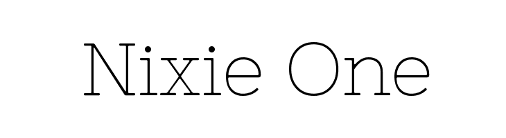 Nixie One  Free Fonts Download