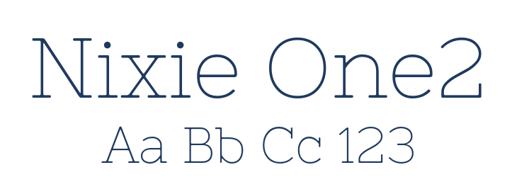Nixie One2 Font Preview