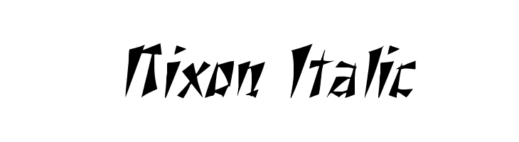 Nixon Italic  Frei Schriftart Herunterladen