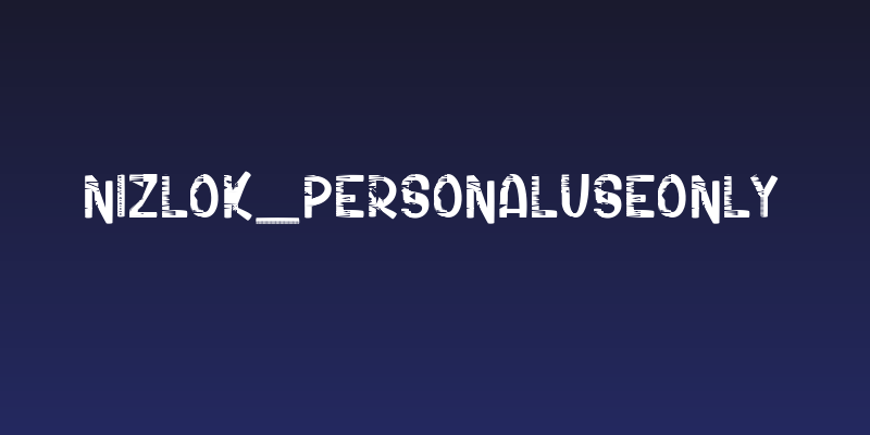 Nizlok_PersonalUseOnly Social Header