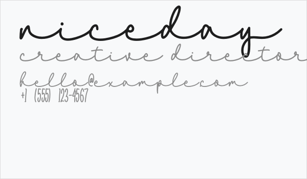 niceday Business Card