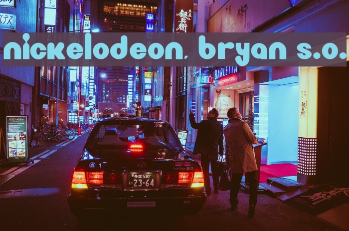 nickelodeon, Bryan S.O. Font examples