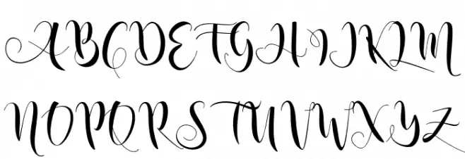 nicolescript フォント 大文字