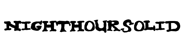nighthour solid  免费字体下载