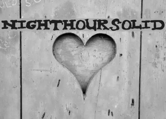 nighthour solid Font examples