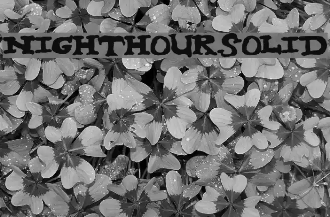 nighthour solid Font examples