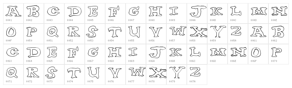 nighthour Character Map