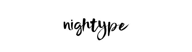 nightype  font caratteri gratis