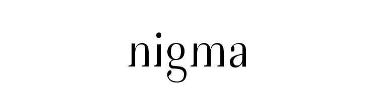nigma फ़ॉन्ट