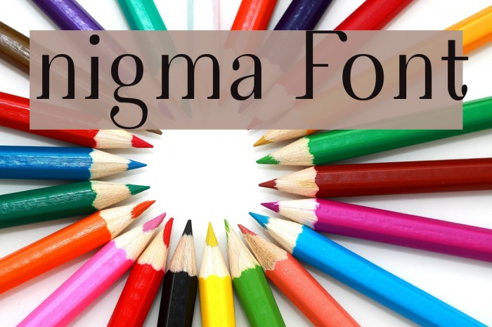 nigma Font examples