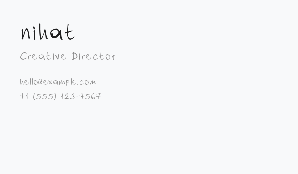 nihat Business Card