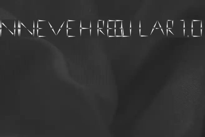 nineveh regular 1.0 Font examples