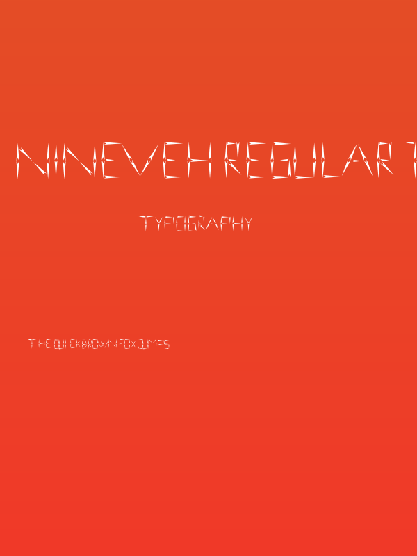 nineveh regular 1.0 Poster