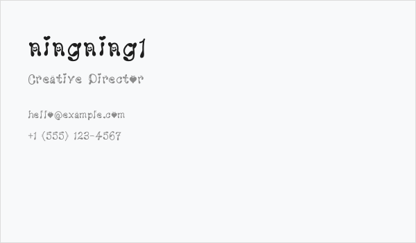 ningning1 Business Card