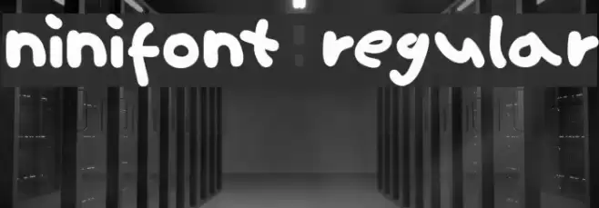 ninifont regular Polices examples