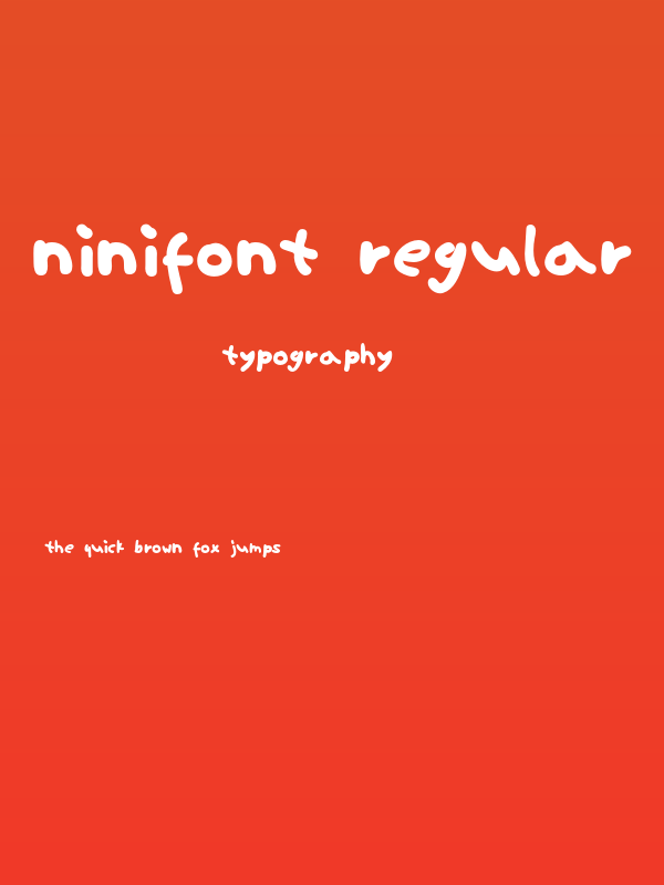 ninifont regular Poster
