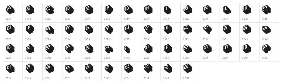 nippon blocks Character Map