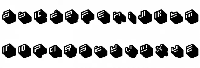 nippon blocks Schriftart Kleinbuchstaben