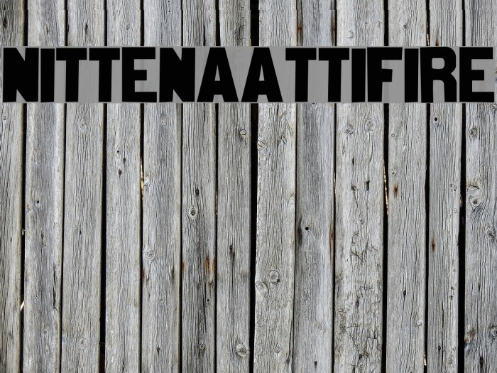 nittenaattifire Font examples