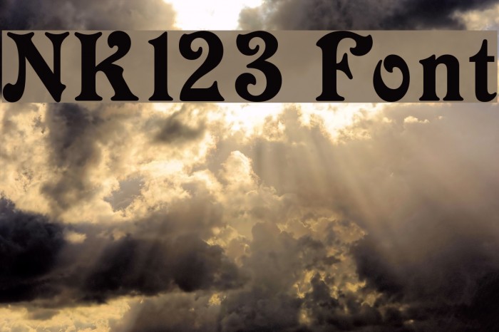 NK123 Font examples