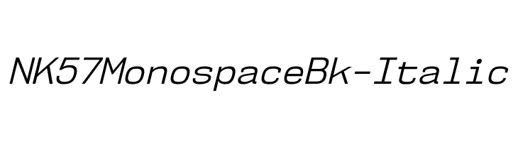 NK57MonospaceBk-Italic Font