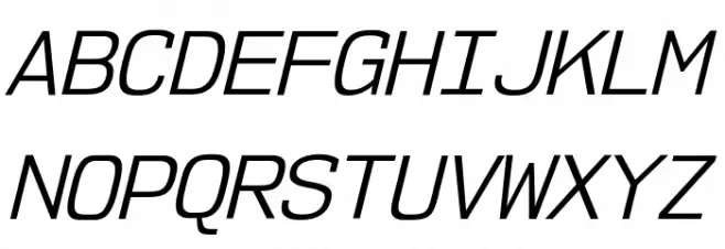NK57MonospaceBk-Italic Fonte MAIÚSCULAS