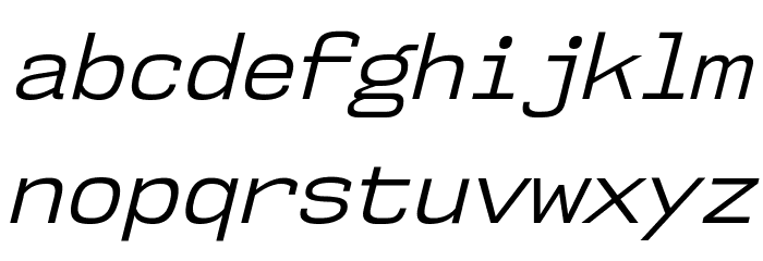NK57MonospaceBk-Italic Font LOWERCASE