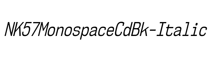 NK57MonospaceCdBk-Italic Font