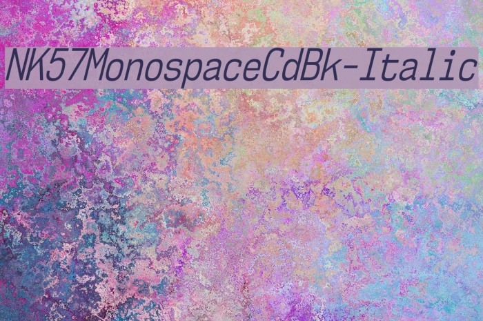 NK57MonospaceCdBk-Italic Font examples