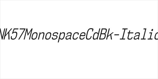 NK57MonospaceCdBk-Italic Logo