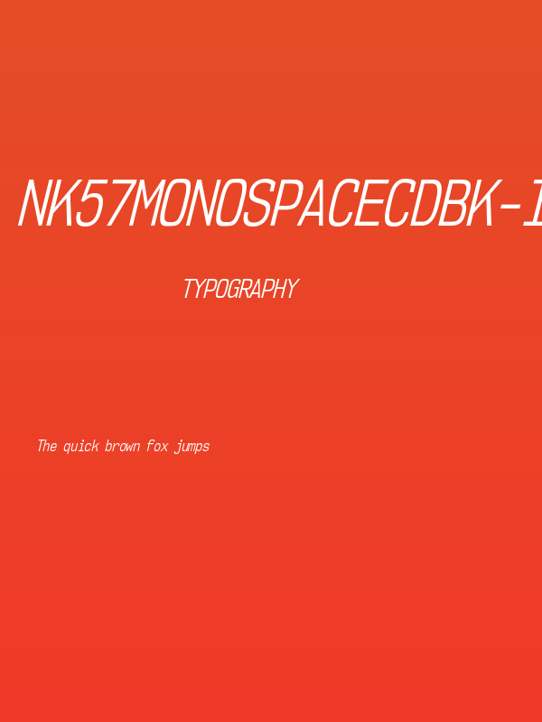 NK57MonospaceCdBk-Italic Poster