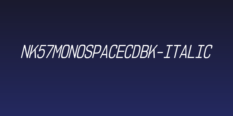 NK57MonospaceCdBk-Italic Social Header