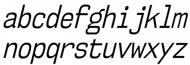 NK57MonospaceCdBk-Italic Font LOWERCASE