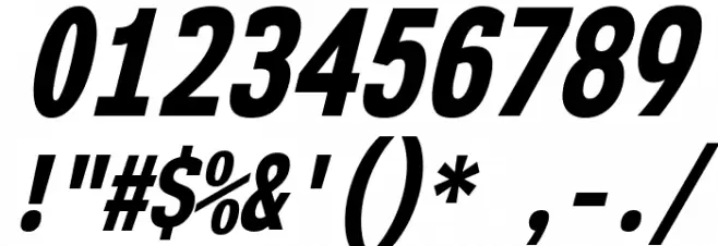 NK57MonospaceCdEb-Italic Font OTHER CHARS