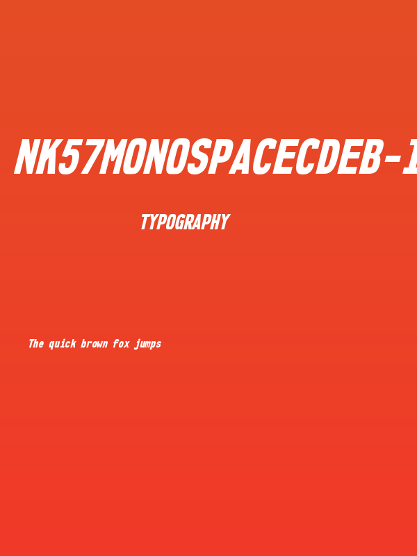 NK57MonospaceCdEb-Italic Poster
