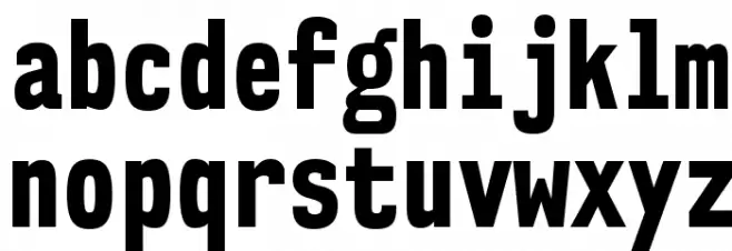 NK57MonospaceCdEb-Regular Font LOWERCASE